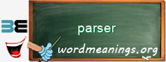 WordMeaning blackboard for parser